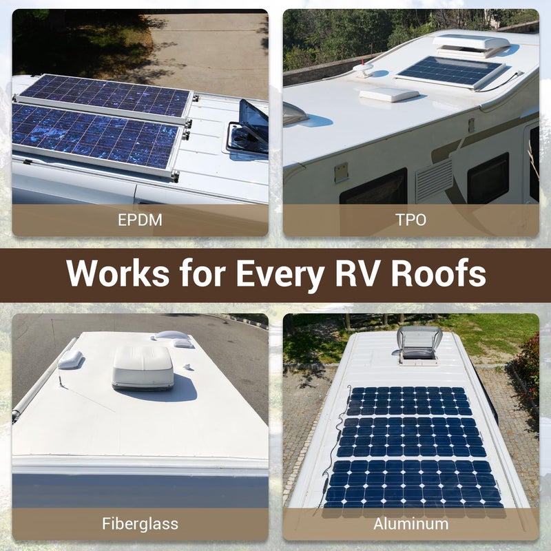 Xmntdo RV Roof Coating 1 Gallon, Waterproof Solar Reflective Flexible RV Roof Sealant for Campers, Travel Trailers, Motorhomes, Roofs Elastomeric Leak Repair Coating, White - Image 3